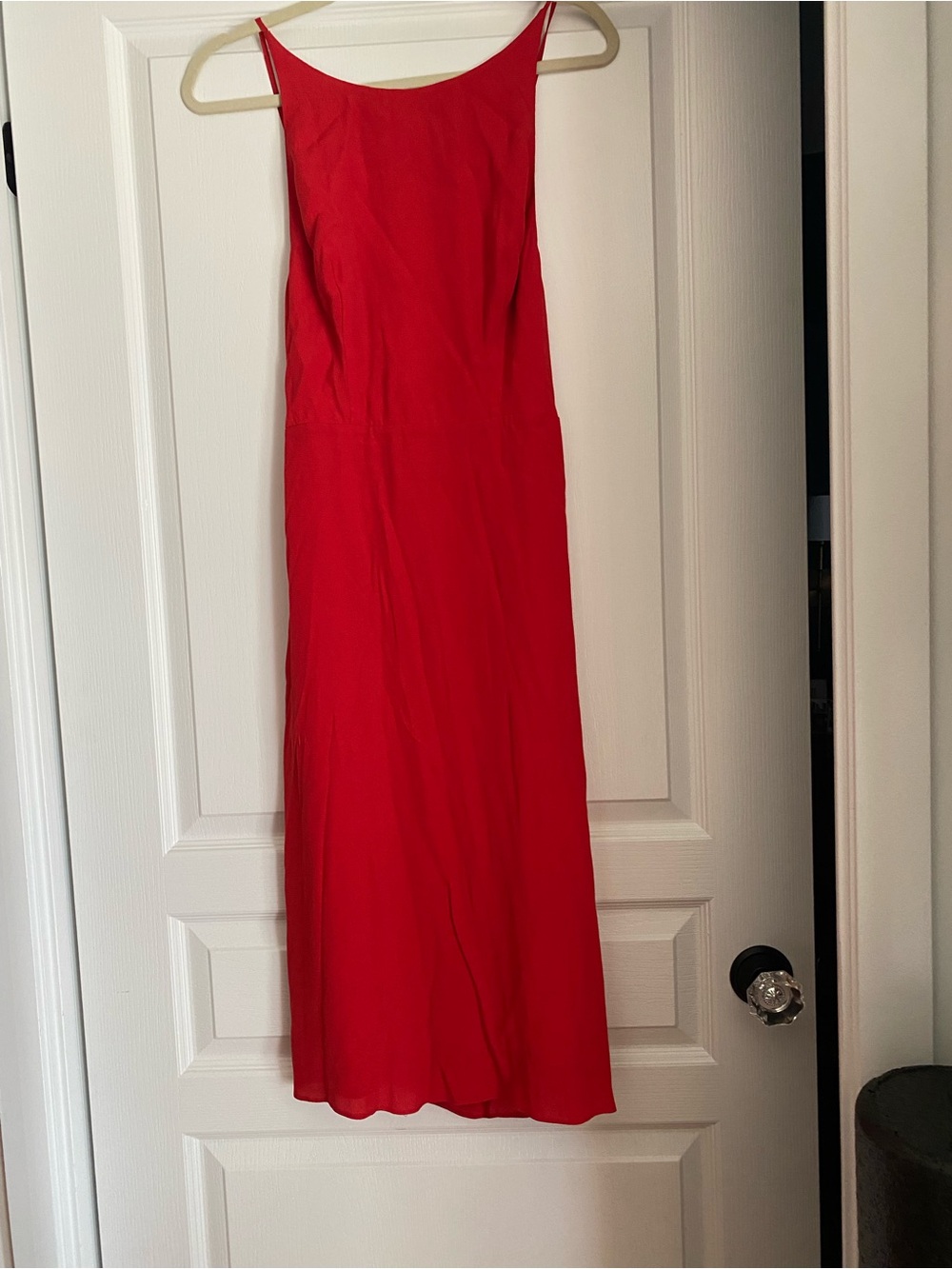 Aritzia Red Backless Midi Slip Dress - Picture 2 of 3